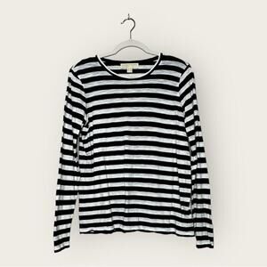 EUC | Michael Kors | Striped Tee | Black/Green| White | Small